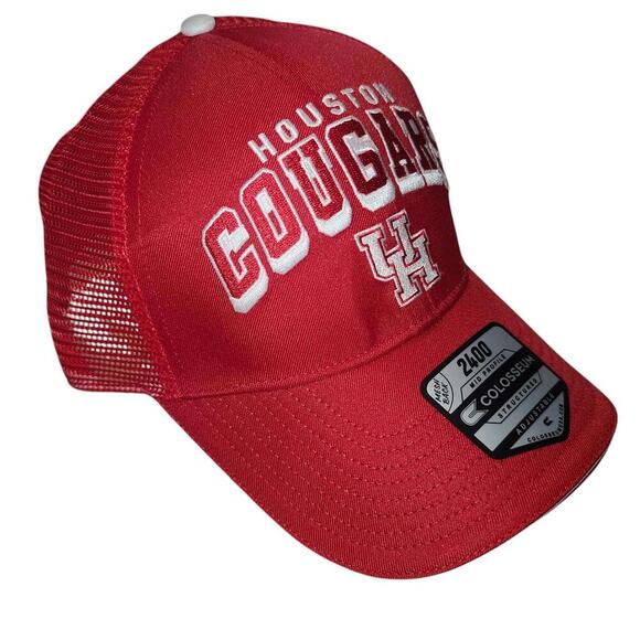 Colosseum Houston Cougars Adjustable Baseball Cap - Red - Picture 6 of 8